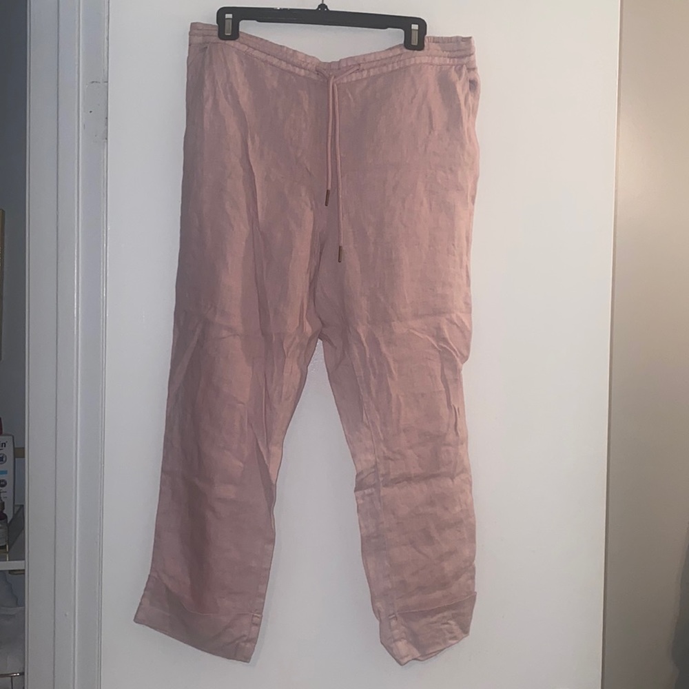 Michal Stars pink linen pants